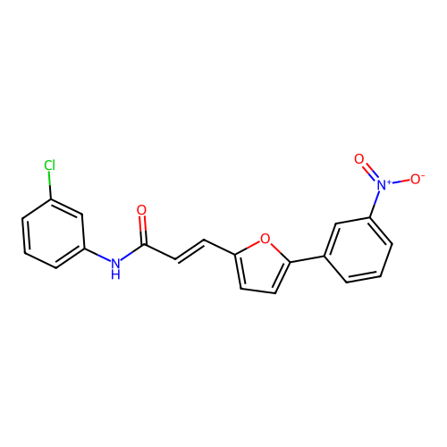 N-(3-Chlorophenyl)-3-(5-(3-nitrophenyl)-2-furyl)-2-propenamide structure