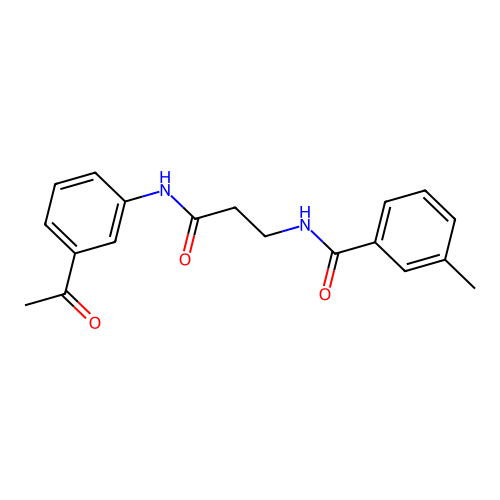 N-[3-(3-acetylanilino)-3-oxopropyl]-3-methylbenzamide structure