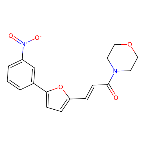 4-(3-(5-(3-Nitrophenyl)-2-furyl)-2-propenoyl)morpholine structure