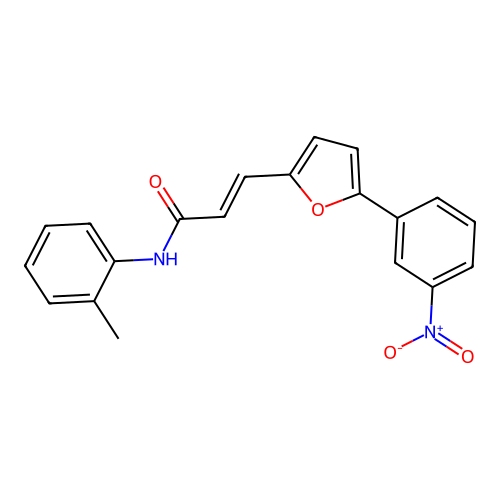 N-(2-Methylphenyl)-3-(5-(3-nitrophenyl)-2-furyl)-2-propenamide structure
