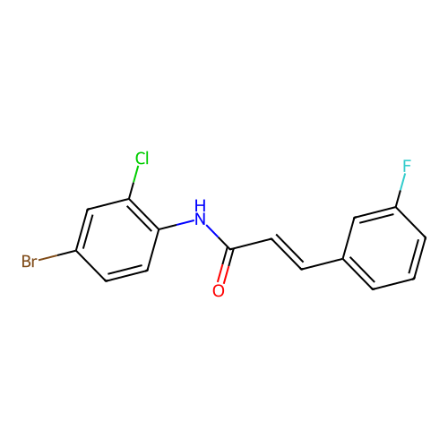 N-(4-Bromo-2-chlorophenyl)-3-(3-fluorophenyl)-2-propenamide structure