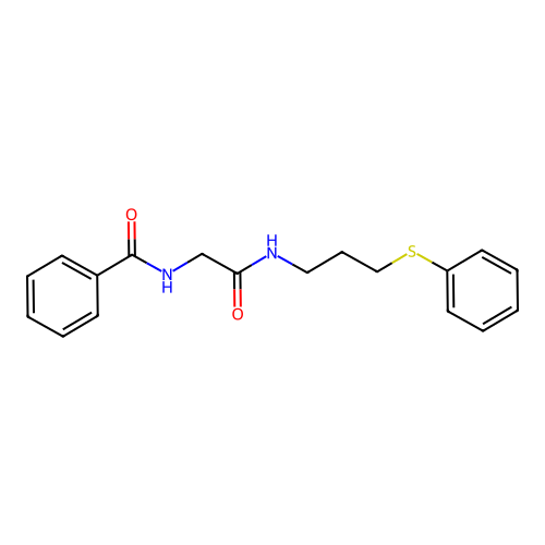 N-[2-oxo-2-(3-phenylsulfanylpropylamino)ethyl]benzamide structure