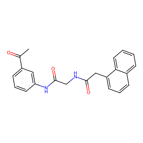 N-[2-(3-acetylanilino)-2-oxoethyl]-2-naphthalen-1-ylacetamide structure