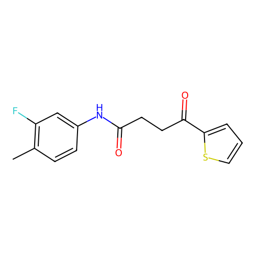 N-(3-fluoro-4-methylphenyl)-4-oxo-4-thiophen-2-ylbutanamide structure
