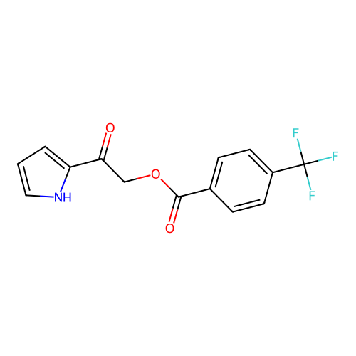 [2-oxo-2-(1H-pyrrol-2-yl)ethyl] 4-(trifluoromethyl)benzoate structure