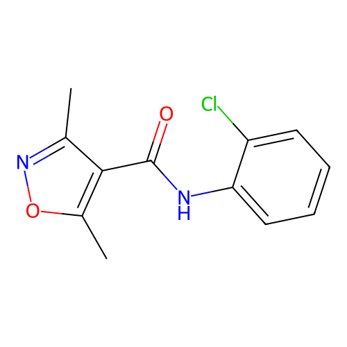 N-(2-chlorophenyl)-3,5-dimethyl-1,2-oxazole-4-carboxamide structure