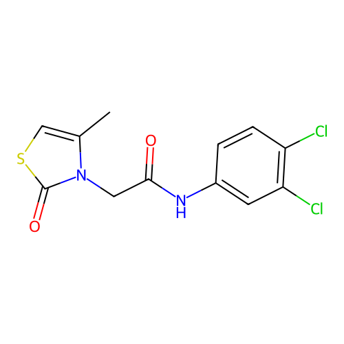N-(3,4-dichlorophenyl)-2-(4-methyl-2-oxo-1,3-thiazol-3-yl)acetamide structure