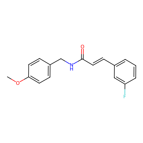 3-(3-Fluorophenyl)-N-(4-methoxybenzyl)-2-propenamide structure