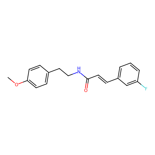 3-(3-Fluorophenyl)-N-(2-(4-methoxyphenyl)ethyl)-2-propenamide structure