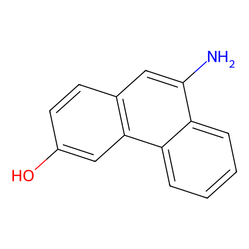 9-Aminophenanthren-3-ol structure