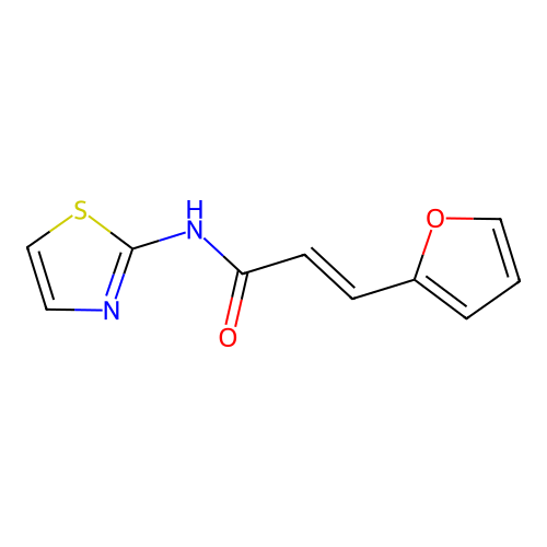3-(2-furyl)-N-thiazol-2-yl-prop-2-enamide structure