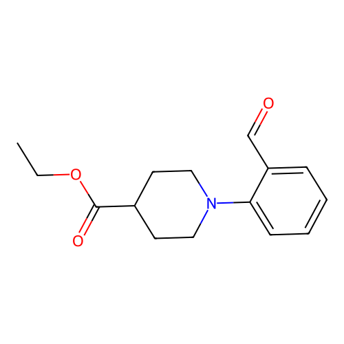 Ethyl 1-(2-formylphenyl)piperidine-4-carboxylate structure