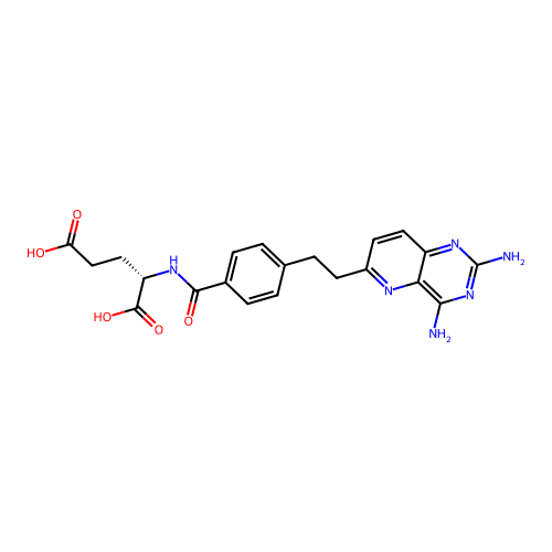 Glutamic acid, N-(p-(2-(2,4-diaminopyrido(3,2-d)pyrimidin-6-yl)ethyl)benzoyl)- structure
