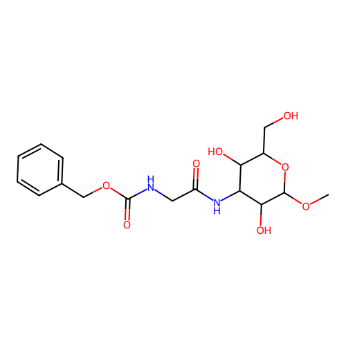 Methyl 3-[({[(benzyloxy)carbonyl]amino}acetyl)amino]-3-deoxyhexopyranoside structure