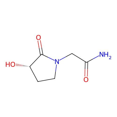 1-Pyrrolidineacetamide, 3-hydroxy-2-oxo-, (S)- structure