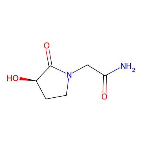 1-Pyrrolidineacetamide, 3-hydroxy-2-oxo-, (R)- structure