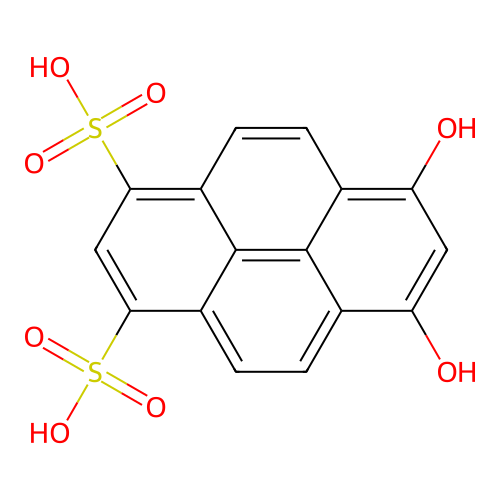 6,8-dihydroxypyrene-1,3-disulfonic Acid structure