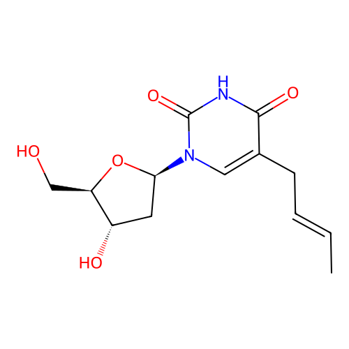 5-(2-Butenyl)-2'-deoxyuridine structure