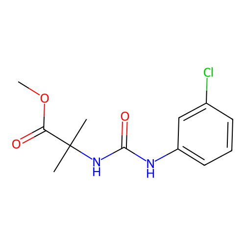Methyl 2-[(3-chlorophenyl)carbamoylamino]-2-methylpropanoate structure