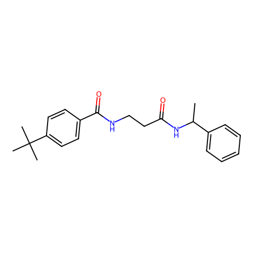 4-tert-butyl-N-[3-oxo-3-(1-phenylethylamino)propyl]benzamide structure
