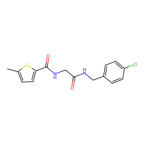 N-[2-[(4-chlorophenyl)methylamino]-2-oxoethyl]-5-methylthiophene-2-carboxamide structure