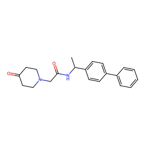 2-(4-oxopiperidin-1-yl)-N-[1-(4-phenylphenyl)ethyl]acetamide structure