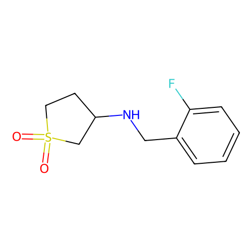 3-{[(2-Fluorophenyl)methyl]amino}thiolane-1,1-dione structure