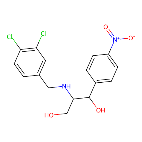 2-[[(3,4-Dichlorophenyl)methyl]amino]-1-(4-nitrophenyl)-1,3-propanediol structure