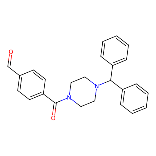 4-(4-Benzhydrylpiperazine-1-carbonyl)benzaldehyde structure