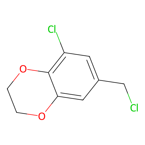 5-Chloro-7-(chloromethyl)-2,3-dihydro-1,4-benzodioxine structure