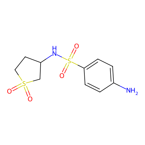 4-amino-N-(1,1-dioxo-1lambda6-thiolan-3-yl)benzene-1-sulfonamide structure