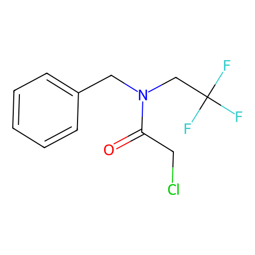 N-benzyl-2-chloro-N-(2,2,2-trifluoroethyl)acetamide structure