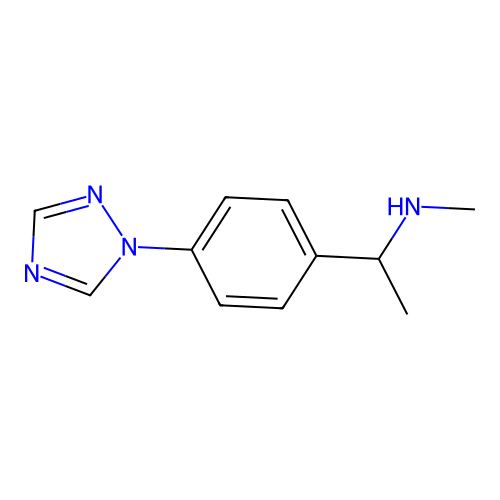 methyl({1-[4-(1H-1,2,4-triazol-1-yl)phenyl]ethyl})amine structure