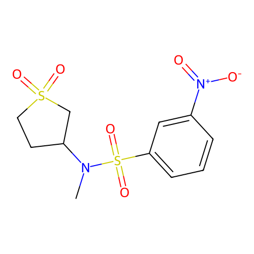 N-(1,1-dioxothiolan-3-yl)-N-methyl-3-nitrobenzenesulfonamide structure