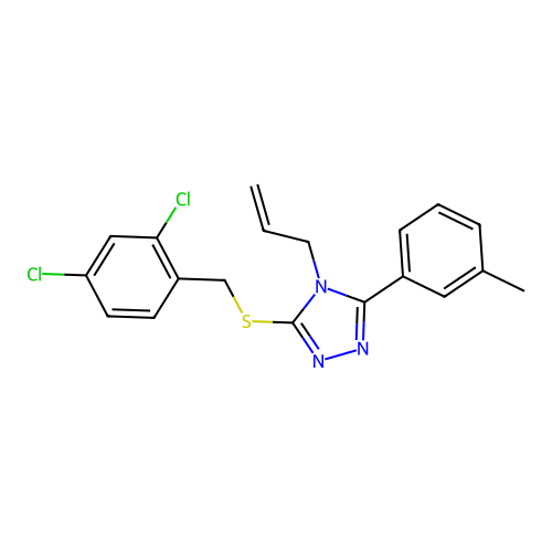 3-{[(2,4-dichlorophenyl)methyl]sulfanyl}-5-(3-methylphenyl)-4-(prop-2-en-1-yl)-4H-1,2,4-triazole structure