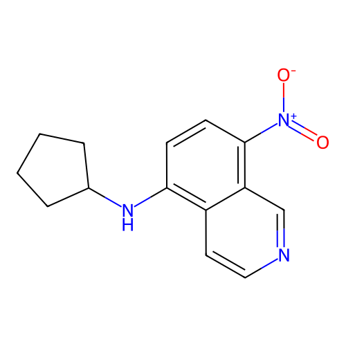 N-cyclopentyl-8-nitroisoquinolin-5-amine structure