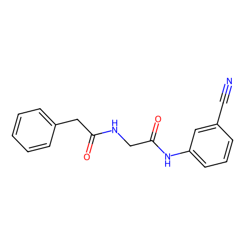 N-[2-(3-cyanoanilino)-2-oxoethyl]-2-phenylacetamide structure