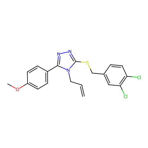 4-{4-allyl-5-[(3,4-dichlorobenzyl)sulfanyl]-4H-1,2,4-triazol-3-yl}phenyl methyl ether structure