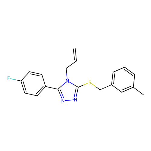 4-allyl-3-(4-fluorophenyl)-5-[(3-methylbenzyl)sulfanyl]-4H-1,2,4-triazole structure