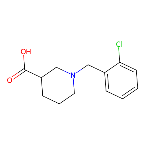1-(2-Chlorobenzyl)piperidine-3-carboxylic acid structure