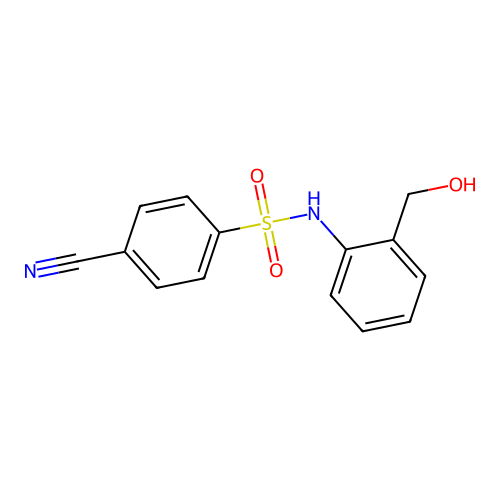 4-cyano-N-[2-(hydroxymethyl)phenyl]benzenesulfonamide structure