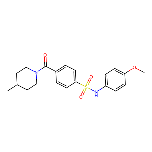 N-(4-methoxyphenyl)-4-(4-methylpiperidine-1-carbonyl)benzenesulfonamide structure