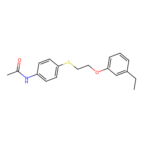 N-(4-((2-(3-Ethylphenoxy)ethyl)thio)phenyl)acetamide structure