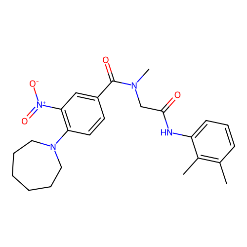 4-(azepan-1-yl)-N-[2-(2,3-dimethylanilino)-2-oxoethyl]-N-methyl-3-nitrobenzamide structure