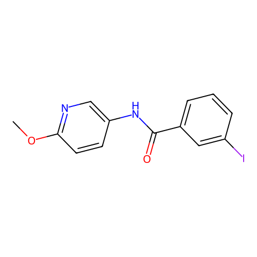 3-iodo-N-(6-methoxypyridin-3-yl)benzamide structure