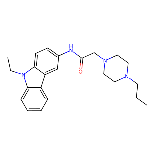 N-(9-Ethyl-9H-carbazol-3-yl)-2-(4-propylpiperazin-1-yl)acetamide structure