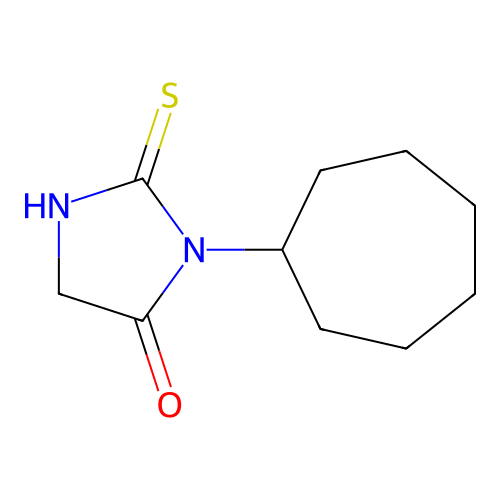 1-cycloheptyl-2-sulfanyl-4,5-dihydro-1H-imidazol-5-one structure