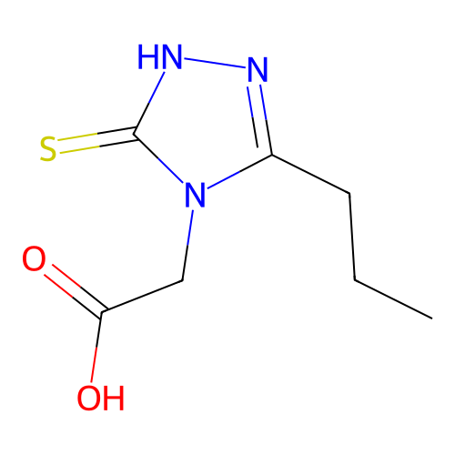 1,5-Dihydro-3-propyl-5-thioxo-4H-1,2,4-triazole-4-acetic acid structure