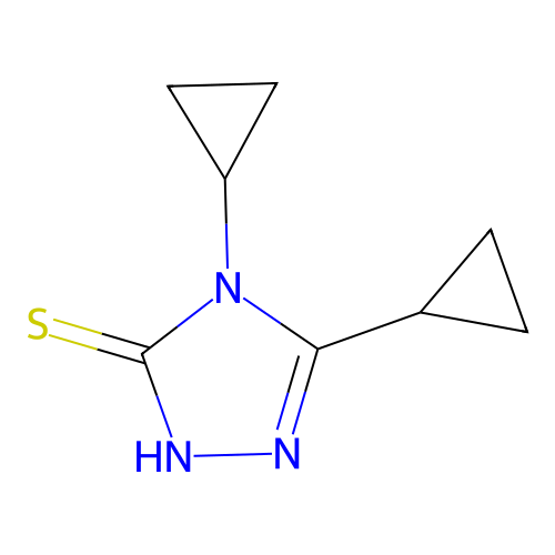 dicyclopropyl-4H-1,2,4-triazole-3-thiol structure