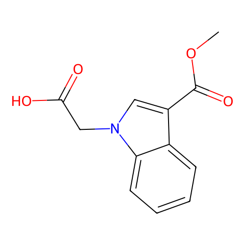 3-(Methoxycarbonyl)-1H-indole-1-acetic acid structure